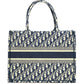 Christian Dior 2020 Blue Oblique Monogram Small Book Tote Bag