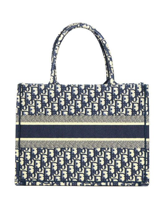 Christian Dior 2020 Blue Oblique Monogram Small Book Tote Bag