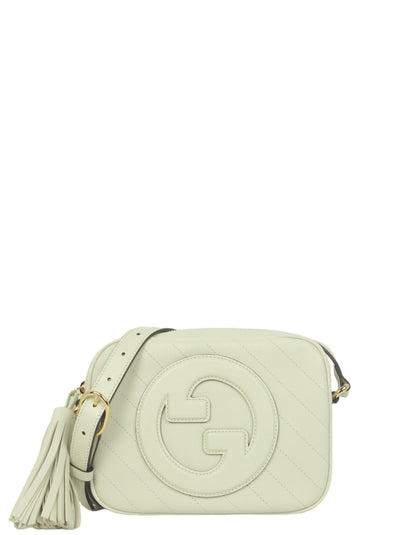 Gucci White Leather Small Blondie Crossbody Bag