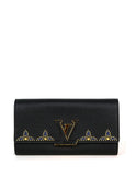 Louis Vuitton Black Leather Capucines Studded Wallet