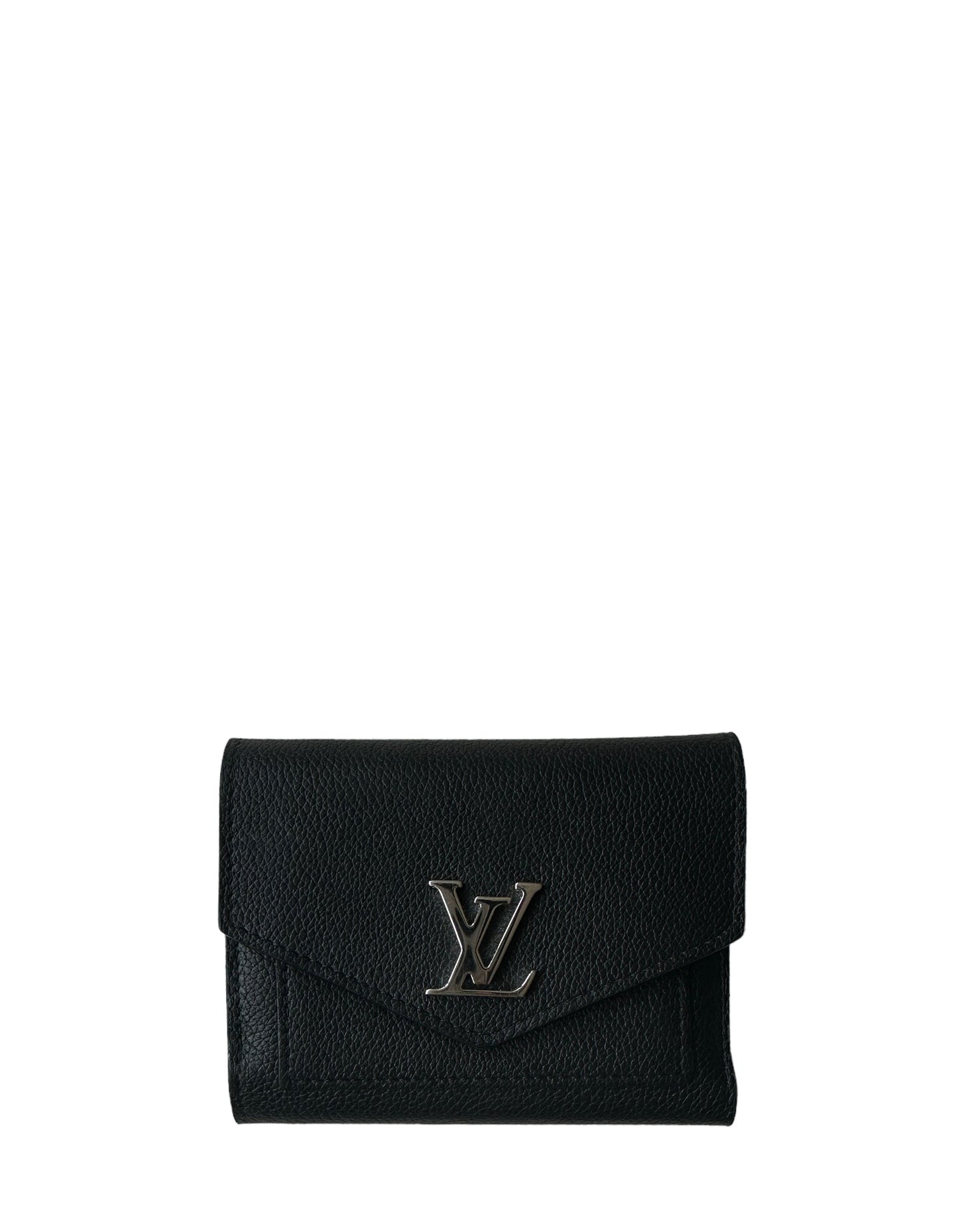 Louis Vuitton Black Leather MyLockMe Compact Wallet