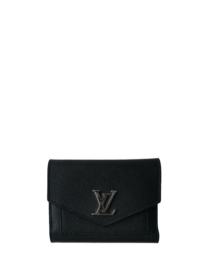 Louis Vuitton Black Leather MyLockMe Compact Wallet