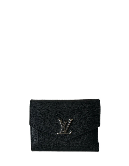 Louis Vuitton Black Leather MyLockMe Compact Wallet