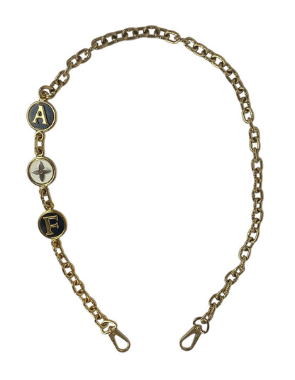 Louis Vuitton Gold/Red My Capucine "AF" Initial Chain Strap