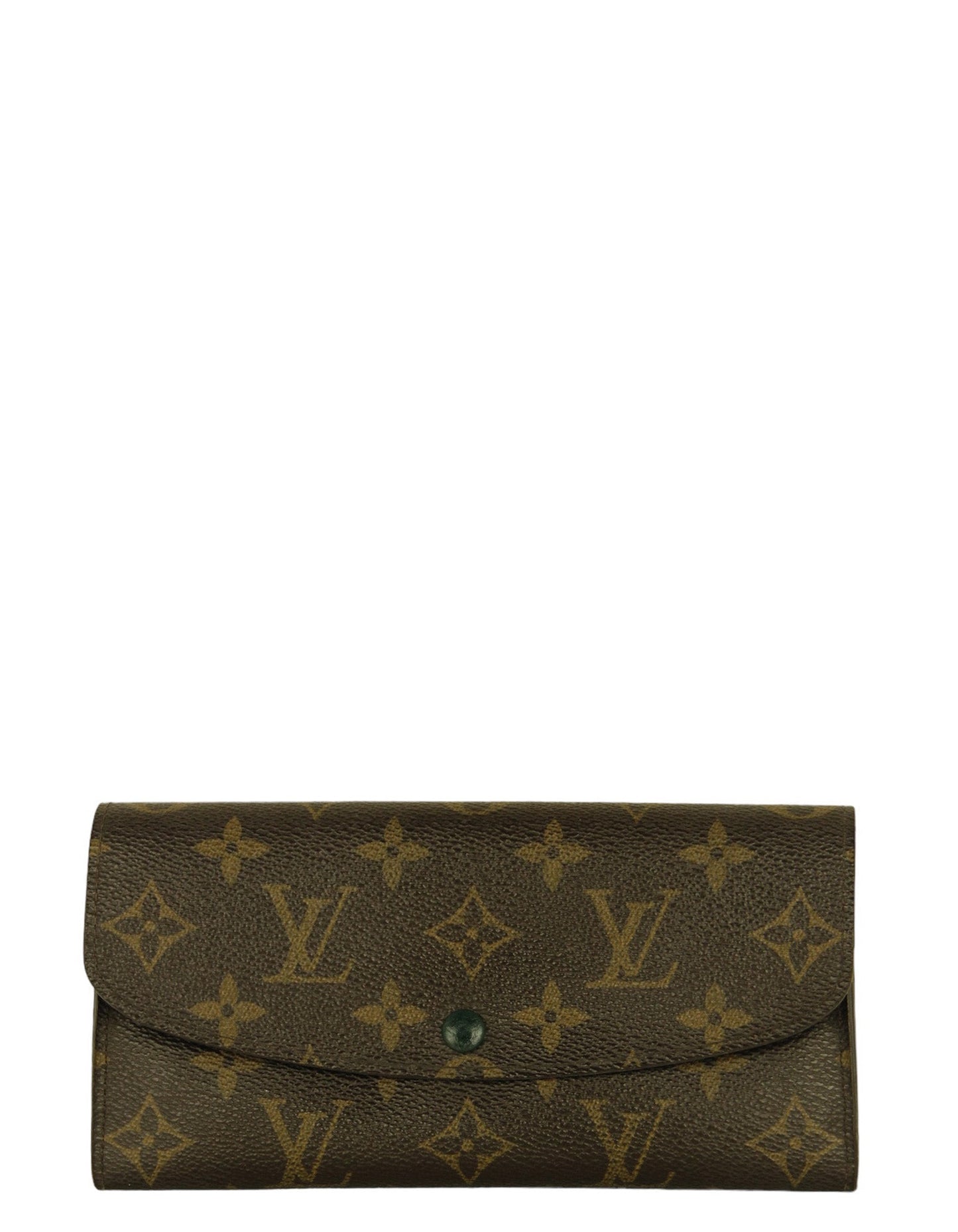 Louis Vuitton Monogram/ Green Emilie Wallet