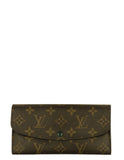 Louis Vuitton Monogram/ Green Emilie Wallet