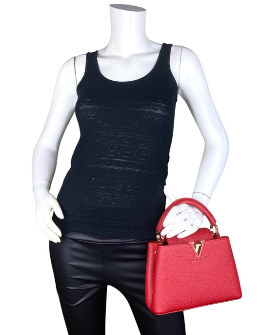 Louis Vuitton Red Capucines BB Bag