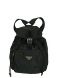 Prada Black Nylon Mini Backpack w/ Front Pocket