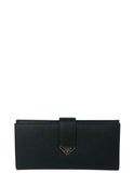 Prada Black Saffiano Long Wallet