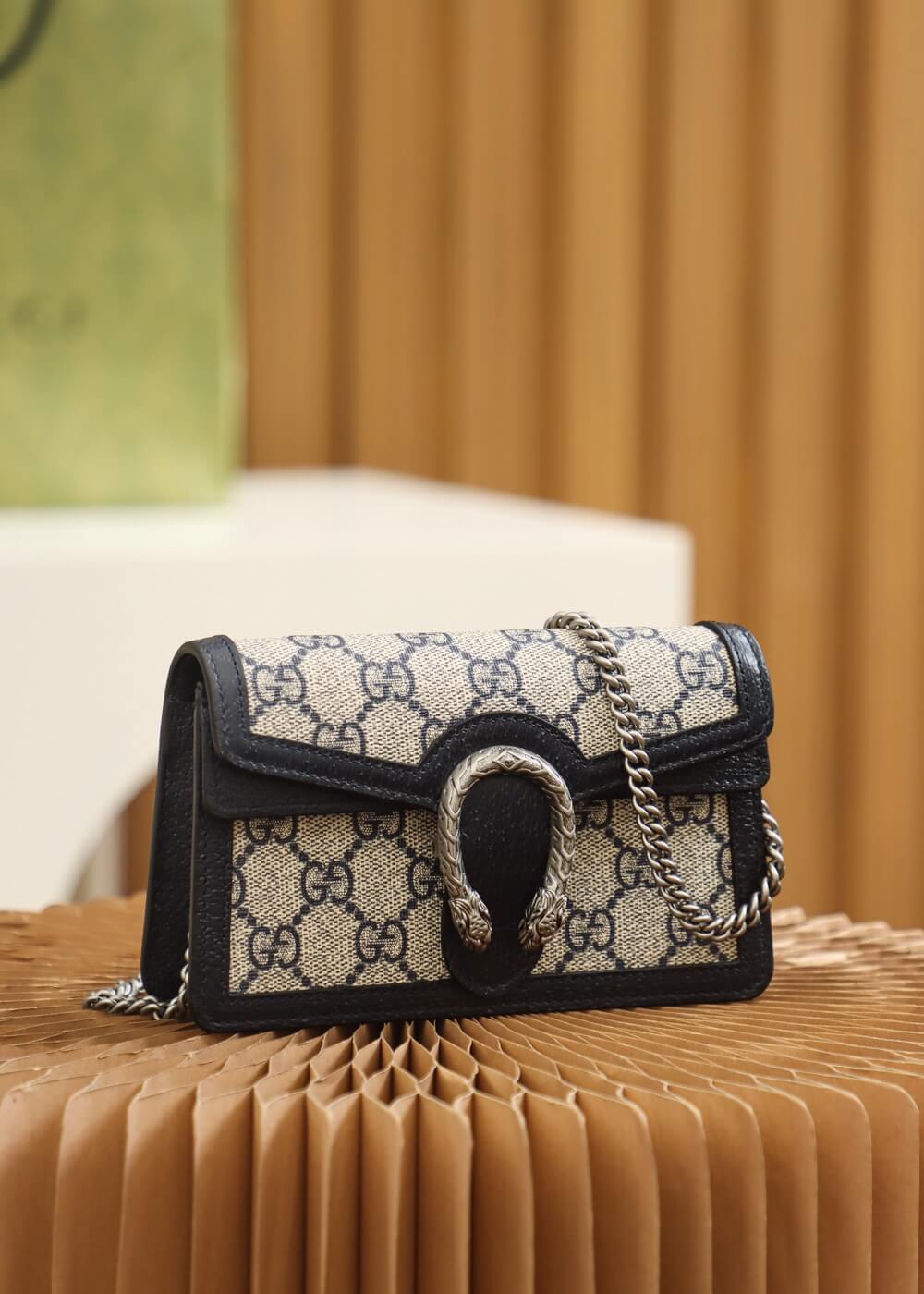 GC476432 shoulder bag Leather grey?black