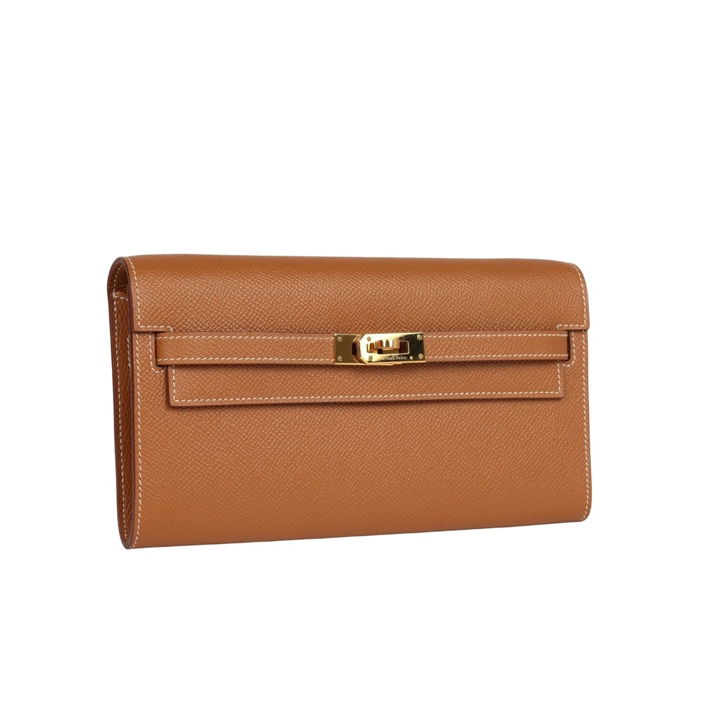 Hermes Kelly Wallet To Go Gold Epsom Gold Hardware