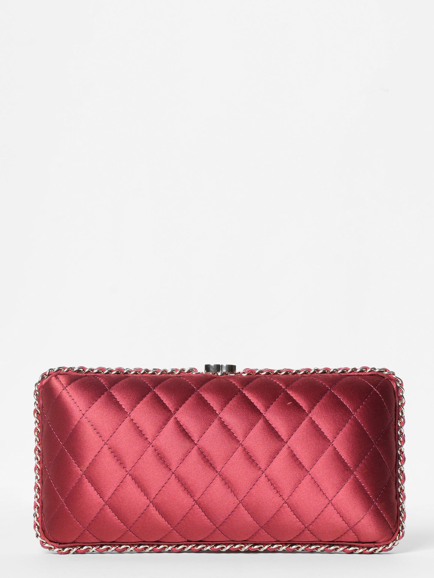 Chanel Red Quilted Clutch
