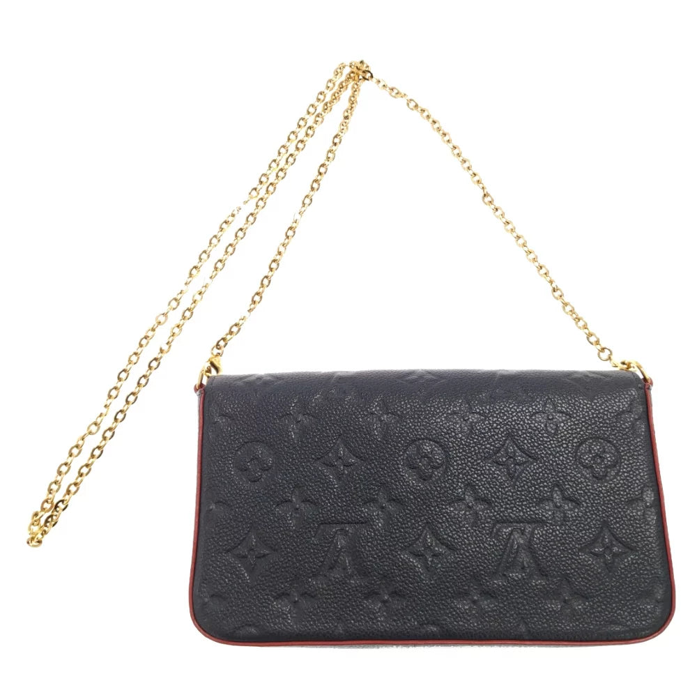 Louis Vuitton Monogram Pochette Felicie Marine Rouge Shoulder Bag