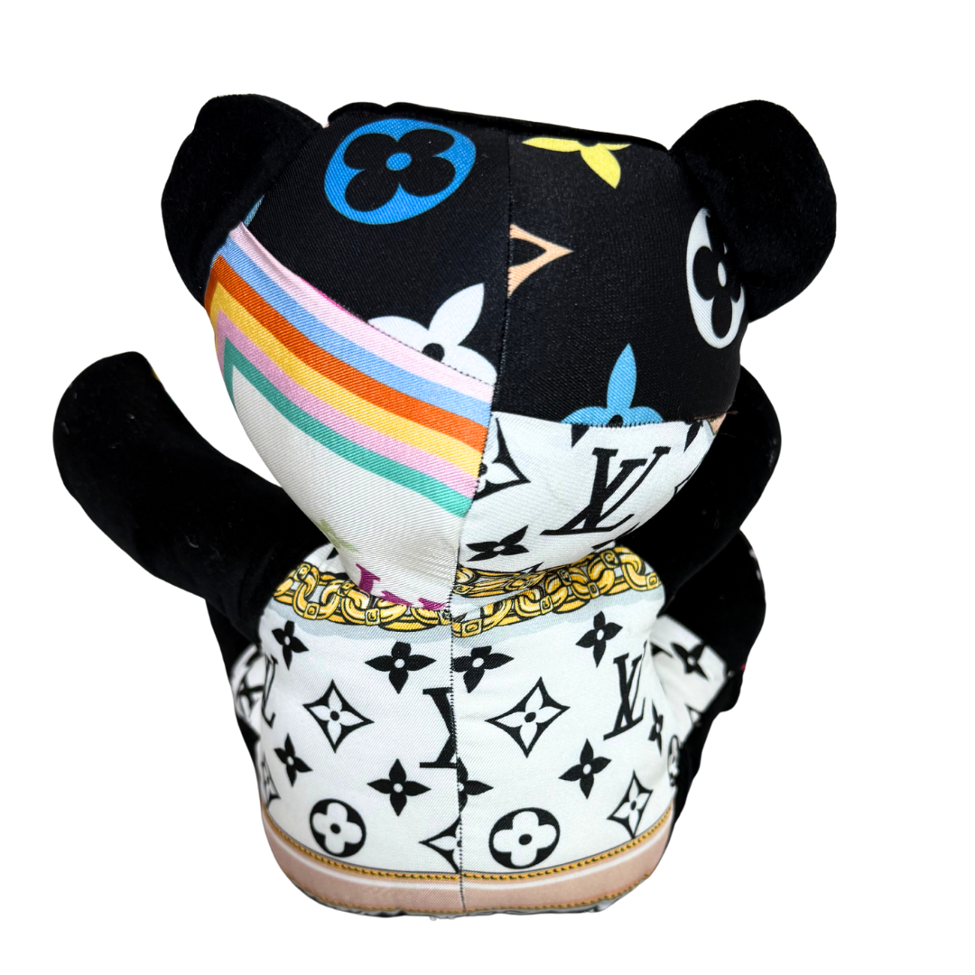 LV Monogram   Silk Scarf Tender Teddy Bear
