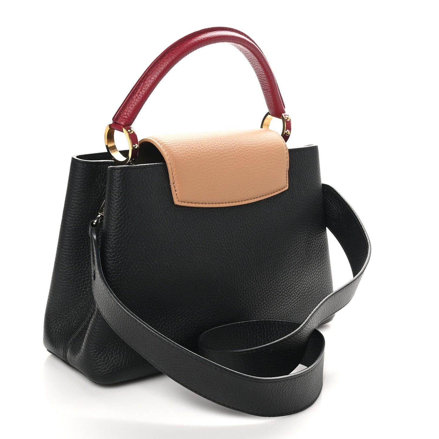 Louis Vuitton Taurillon Capucines MM Arizona Black Arizona Beige Ruby Red