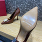 VAL -  Garavani One Stud Pump With Maxi Stud Crystals Brown For Women WS0FH8XIC