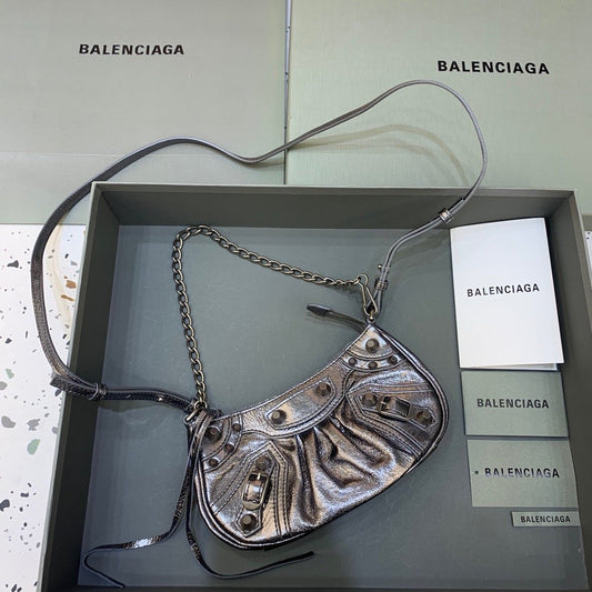 BLN-Ciaga Le Cagole Mini Bag With Chain In Grey, For Women,  Bags 8.2in/21cm