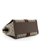 Amelia GG Supreme Monogram Web Medium Ophidia Tote Bag Brown