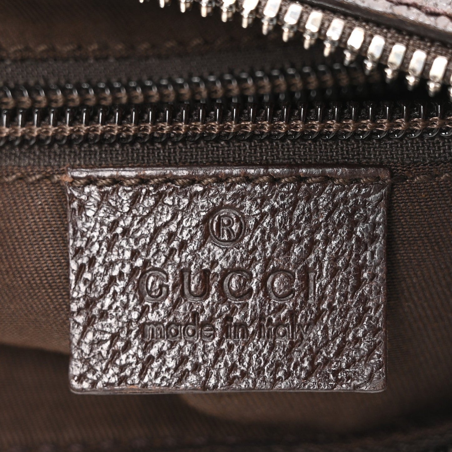Amelia Monogram Medium Half Moon Hobo Dark Brown