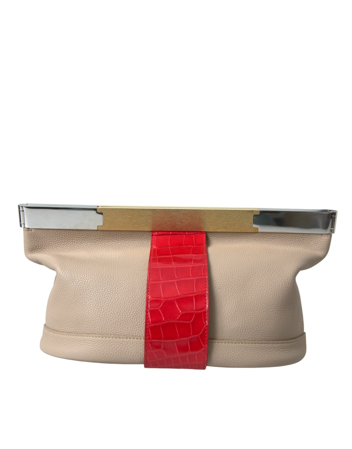 Blnciaga Two Tone Exotic Leather Women's Clutch