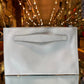 Prada Saffiano Leather Grey Clutch Bag