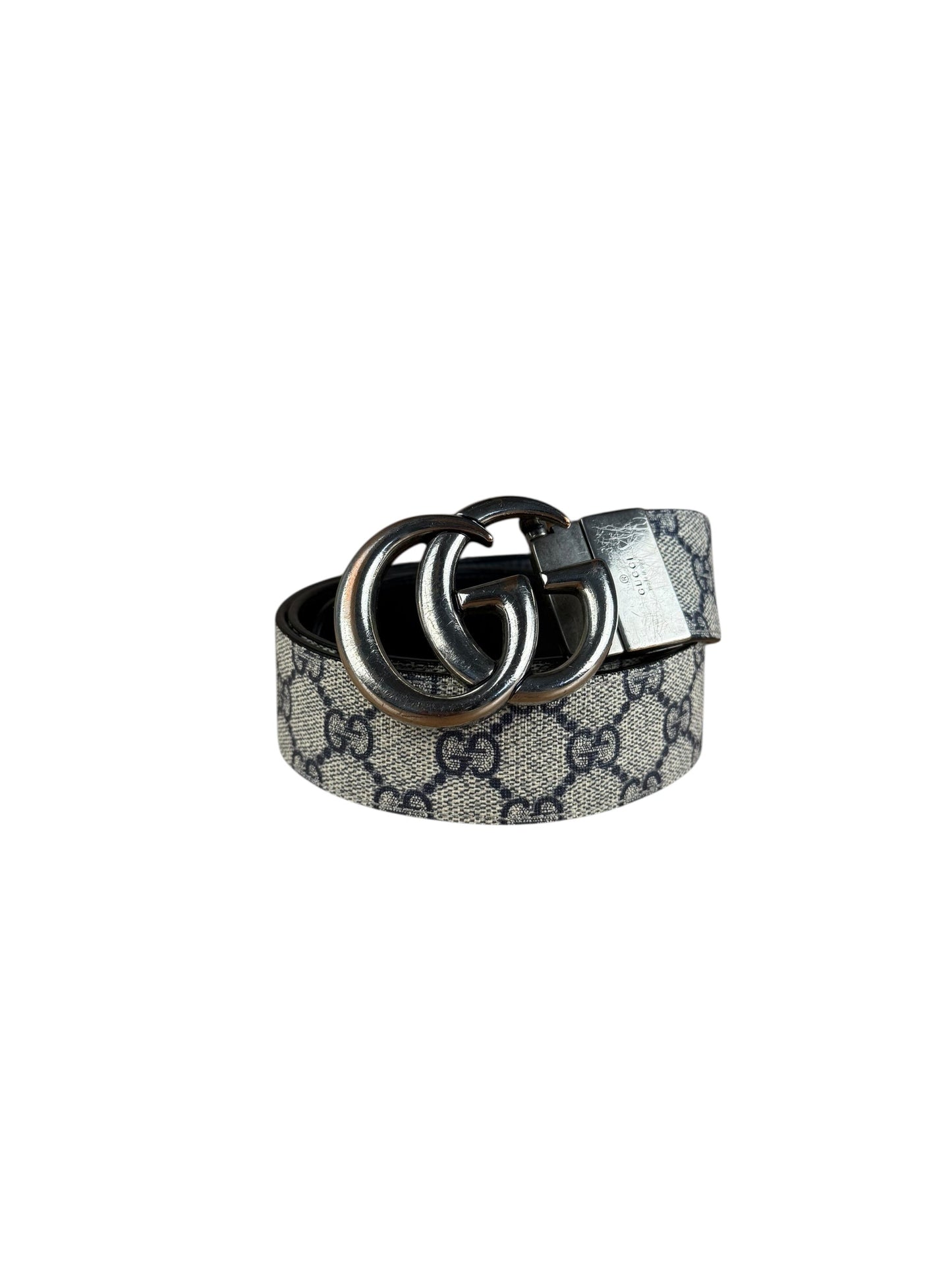 Gucci GG Marmont Navy Web Belt