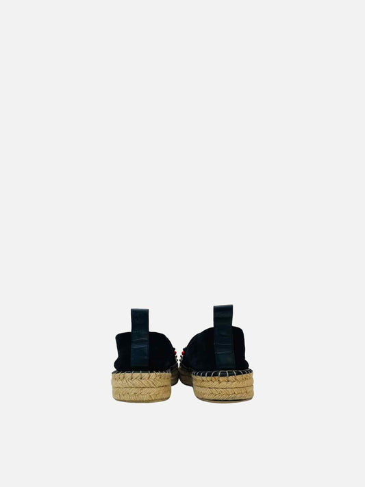 LOUIS VUITTON Espadrille Black Size EU 40 Flats
