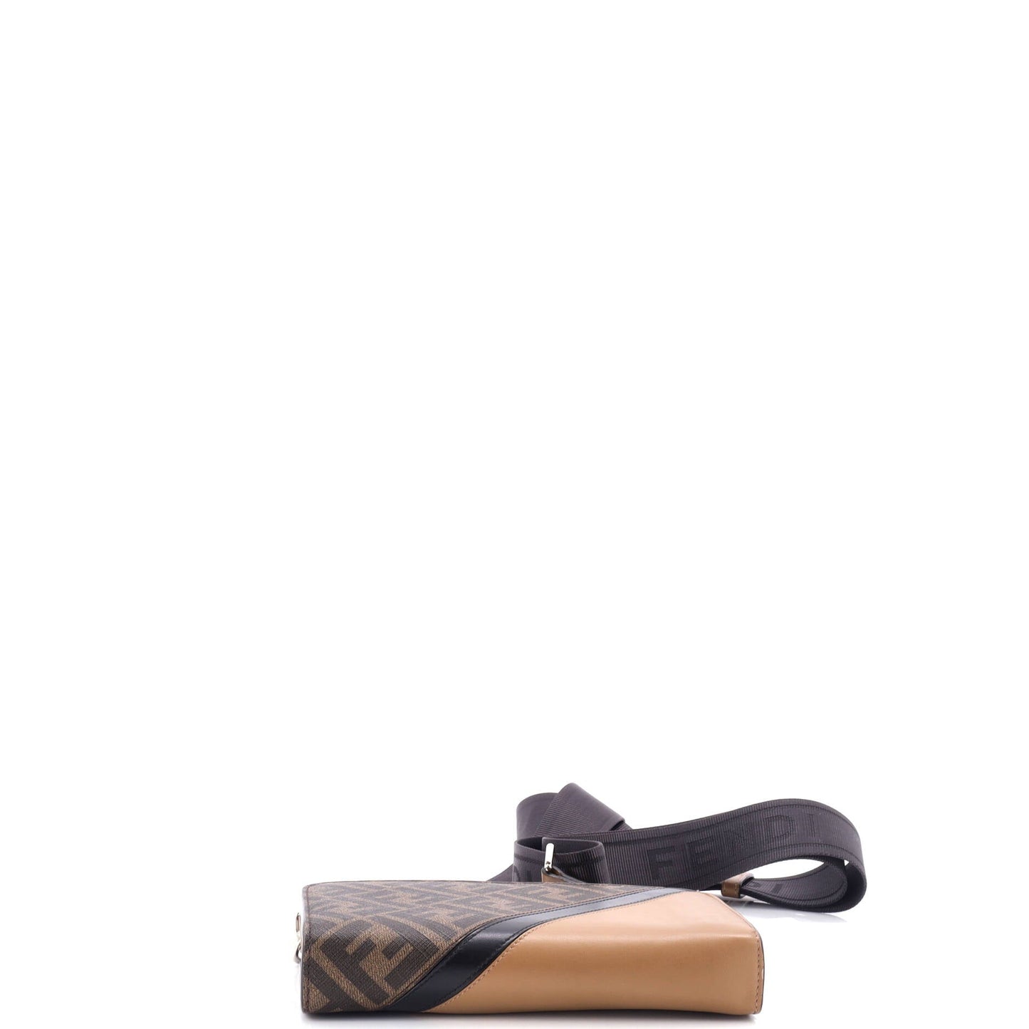 Clutch with Strap Zucca Coated Canvas and Leather