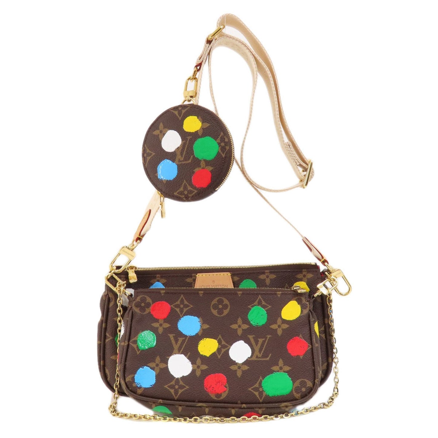 Louis Vuitton multi Pochette Accessoires  Canvas Clutch Bag