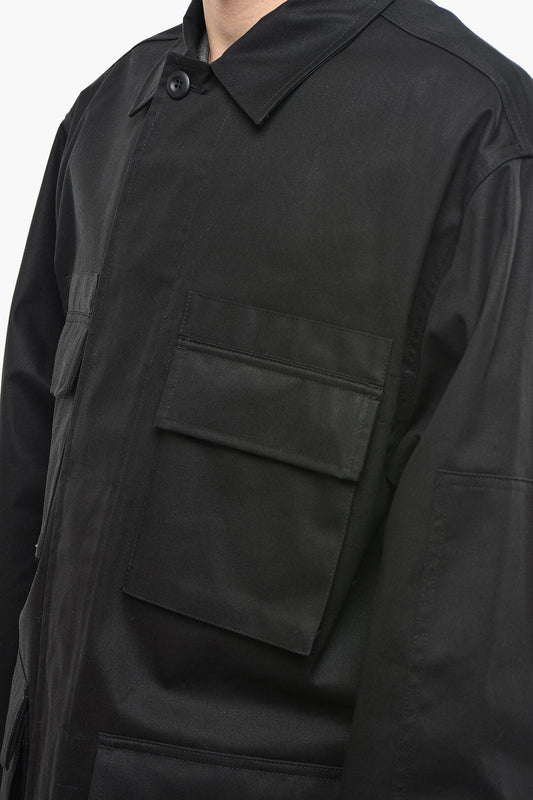 Blnciaga Cotton Cargo Jacket with Concealed Placket S Standard size