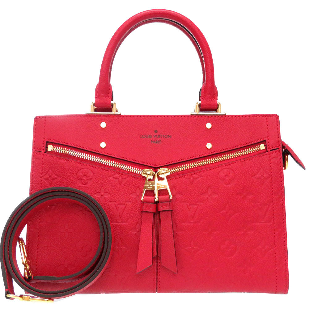 Louis Vuitton Monogram Empreinte Three PM Handbag Red 2way Strap