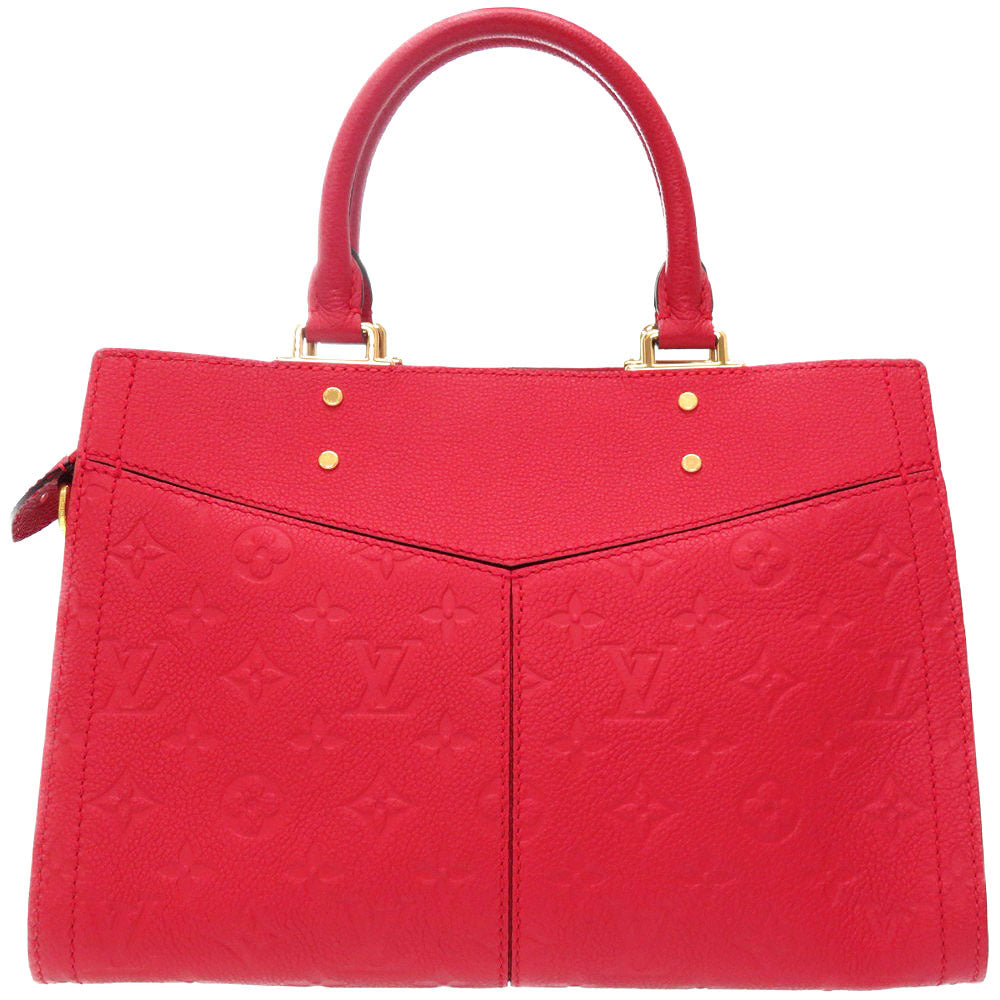 Louis Vuitton Monogram Empreinte Three PM Handbag Red 2way Strap