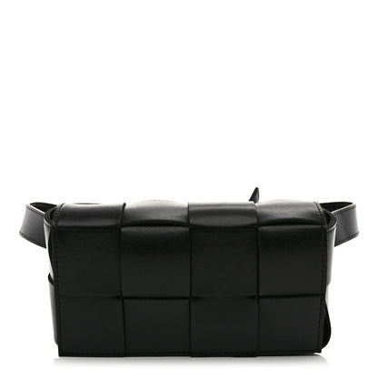 Bottega Veneta Nappa Maxi Intreccio The Belt Cassette Bag Black