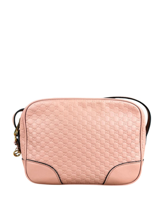 Gucci Bree Microguccissima Leather Camera Bag Pink