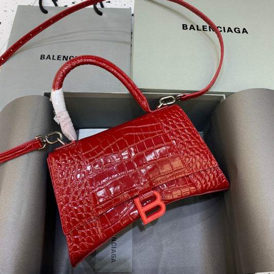 BLN-Ciaga Hourglass Small Handbag In Red, For Women,  Bags 9in/23Amelia