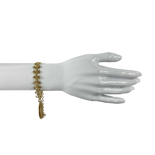 CHANEL -   03P Side Portrait '5' Medallion Chain Gold '' Bracelet