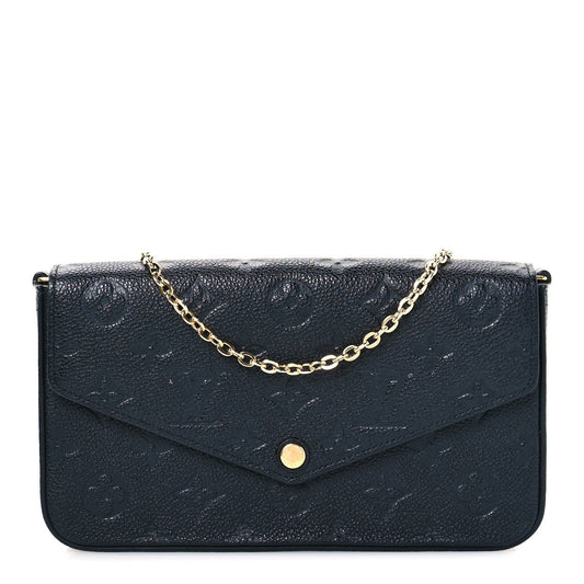 Louis Vuitton Empreinte Pochette Felicie Chain Wallet Black
