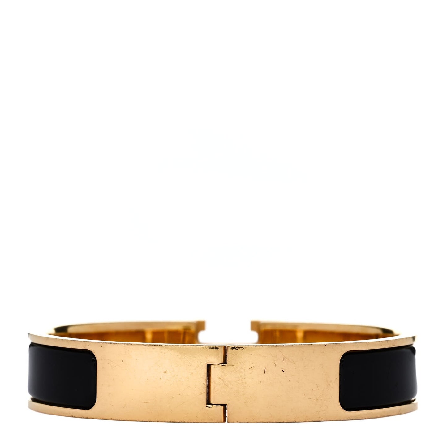 Amelia Enamel Narrow Clic Clac H Bracelet PM Black