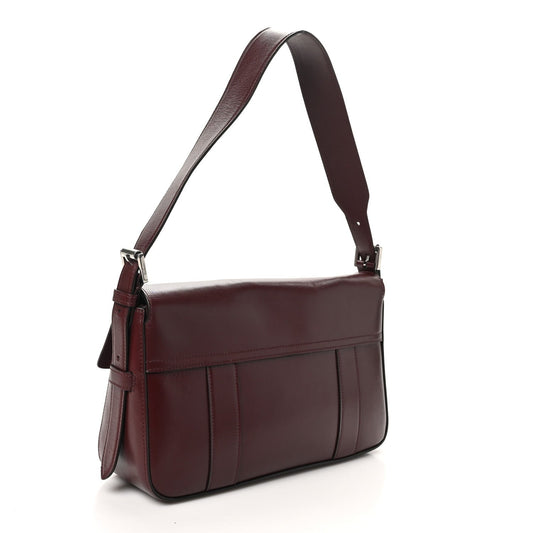 Mulberry Shiny Smooth Calfskin East West Bayswater Black Cherry