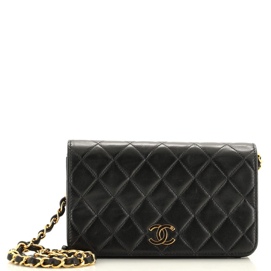 CHANEL   Full Flap Bag Quilted Lambskin Mini