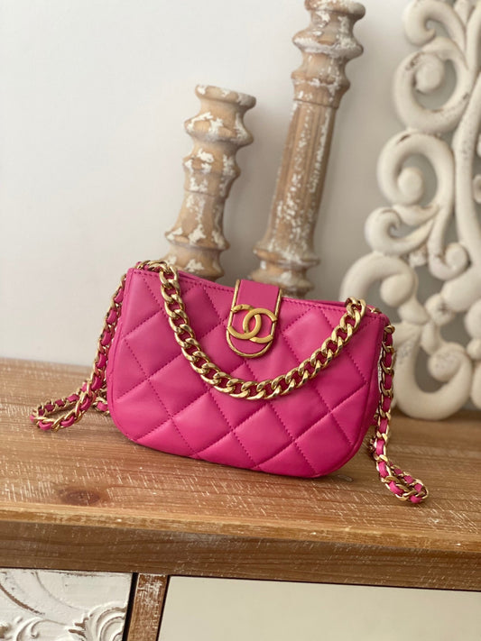 CHL - Small Hobo Bag Gold Hardware PiNike For Women Handbags, Shoulder Bags 7.5in/19cm