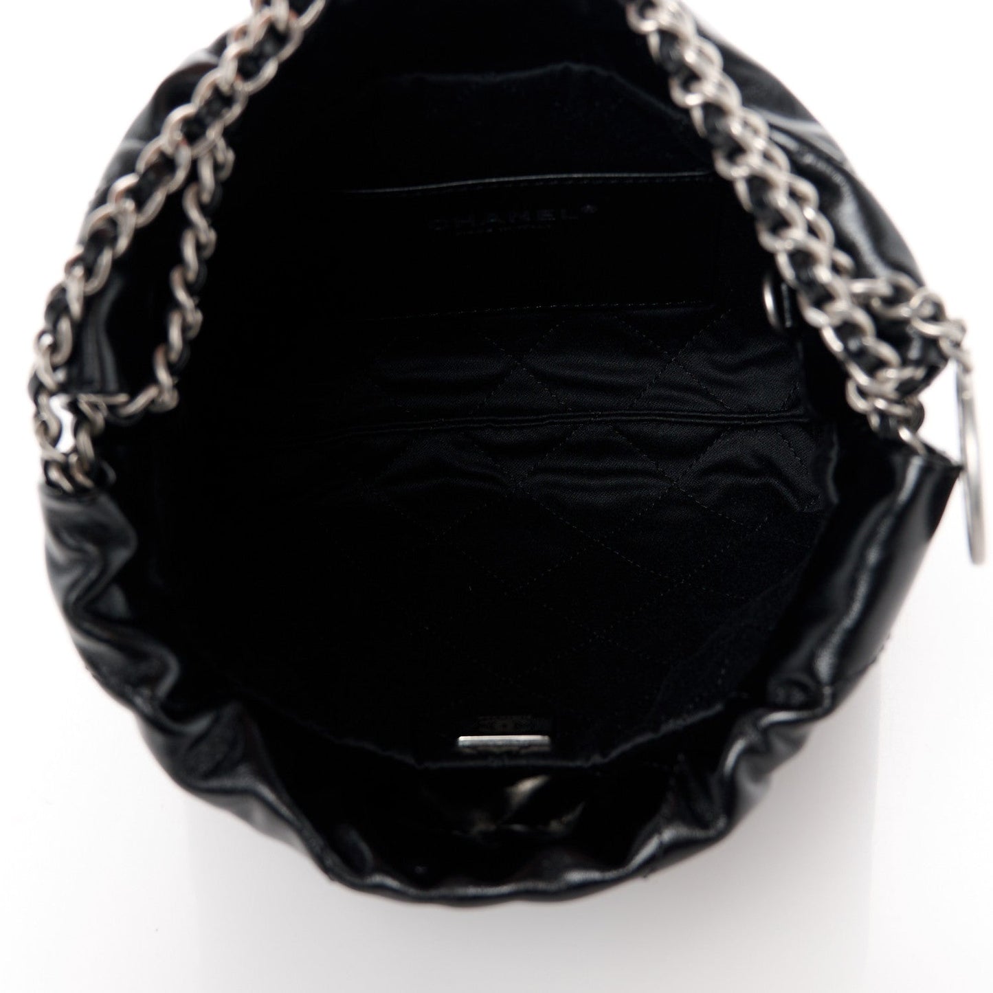 Amelia Shiny Calfskin Quilted Mini 22 Black