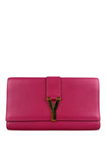 Saint Laurent Pink Leather Y Ligne Clutch