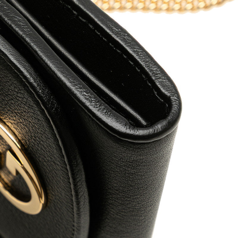 Gucci Blondie Interlocking G Leather Chain Shoulder Wallet