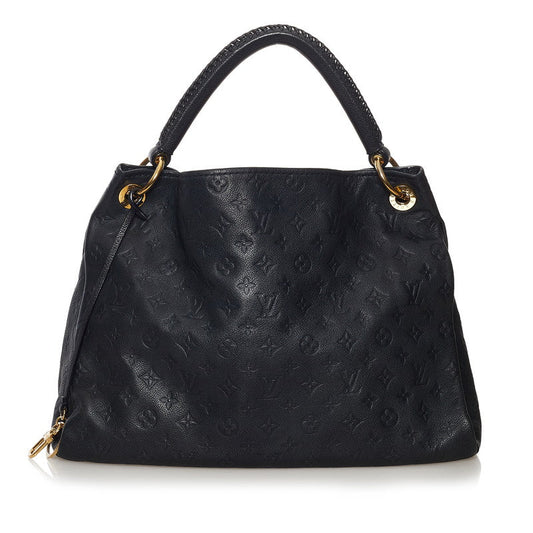 Louis Vuitton Monogram Empreinte Artsy MM One Shoulder Bag Navy Leather