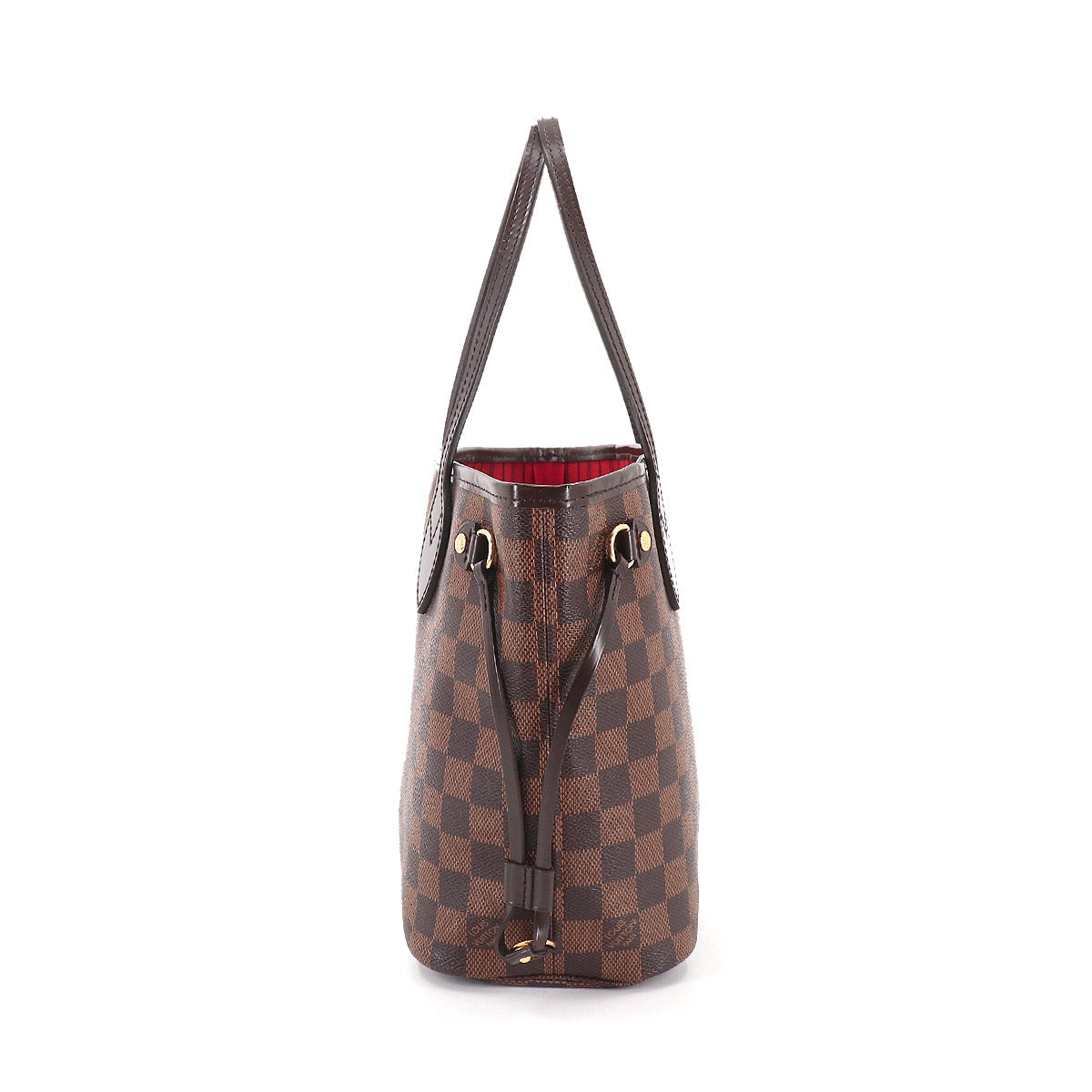 Louis Vuitton Damier Neverfull PM Tote Bag Brown Gold Hardware