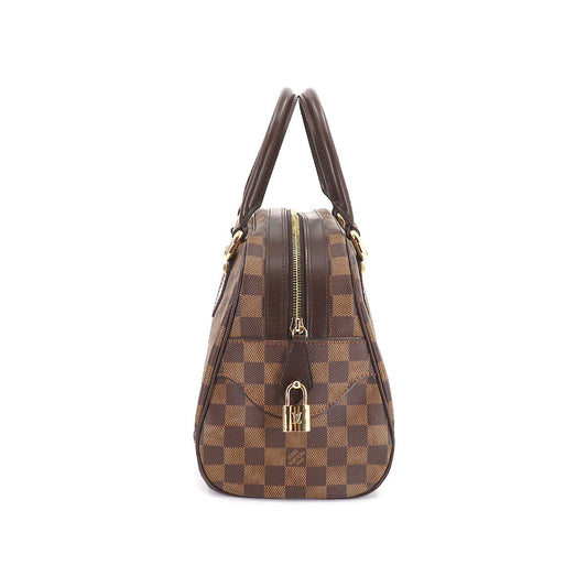 Louis Vuitton Damier Duomo Hand Bag Ebene Gold Metal Fittings