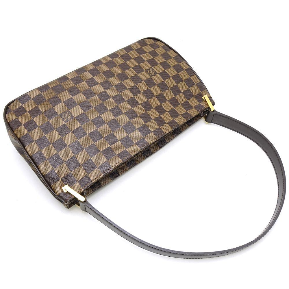 Louis Vuitton Damier Aubagne Ebene Handbag Brown