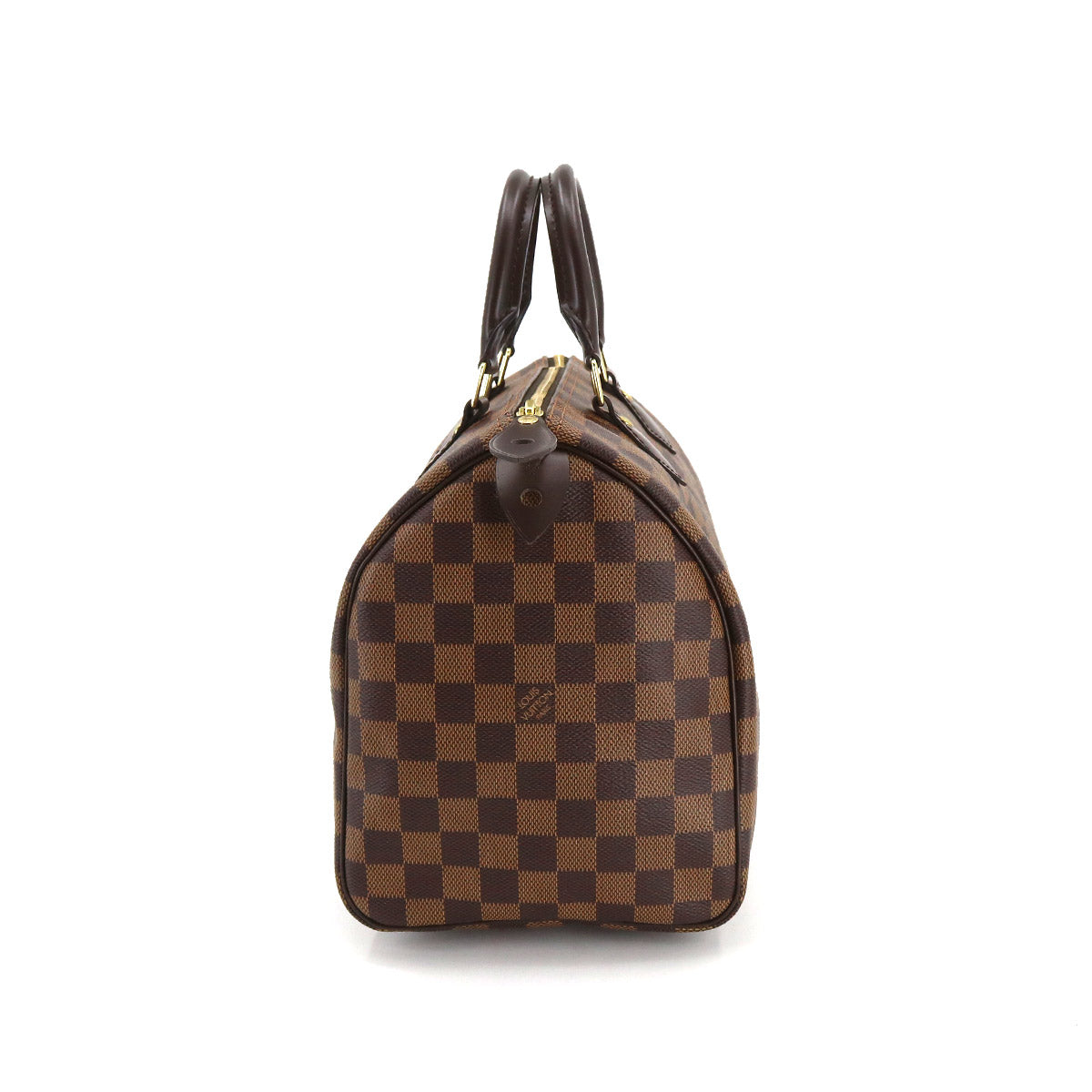 Louis Vuitton Damier Speedy 30 Hand Bag Ebene Brown Gold Hardware