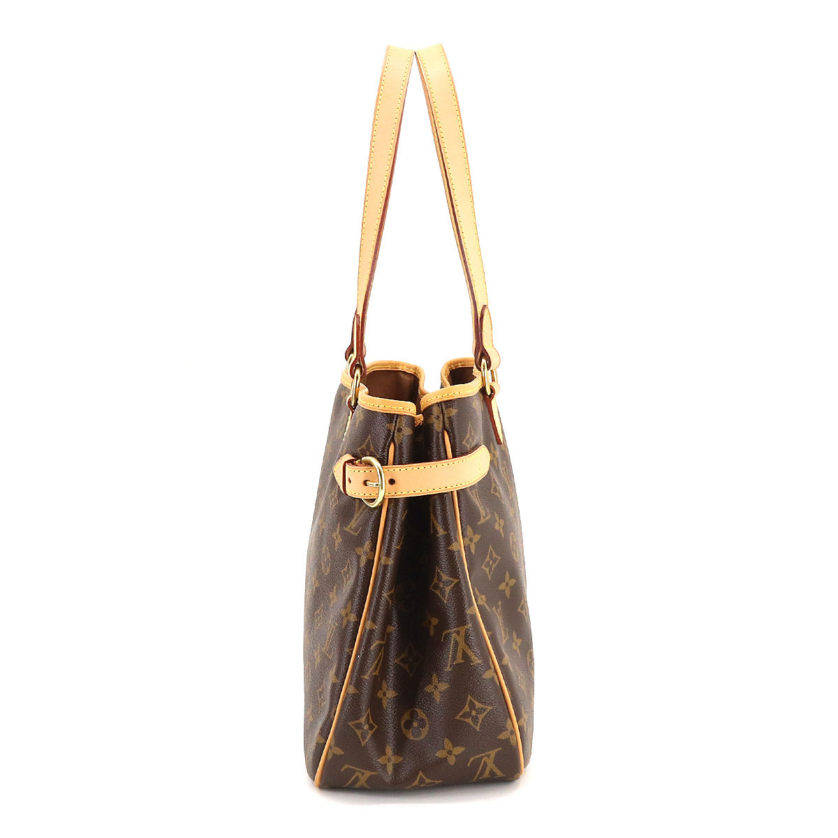 Louis Vuitton Monogram Batignolles Horizontal Tote Bag Brown Gold Metal Fittings